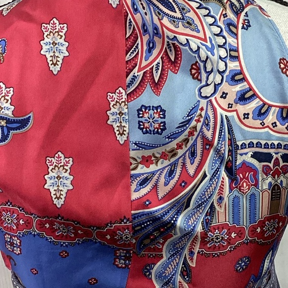 WORTH Paisley Boho Button Down Vest Size 10 - Picture 6 of 7